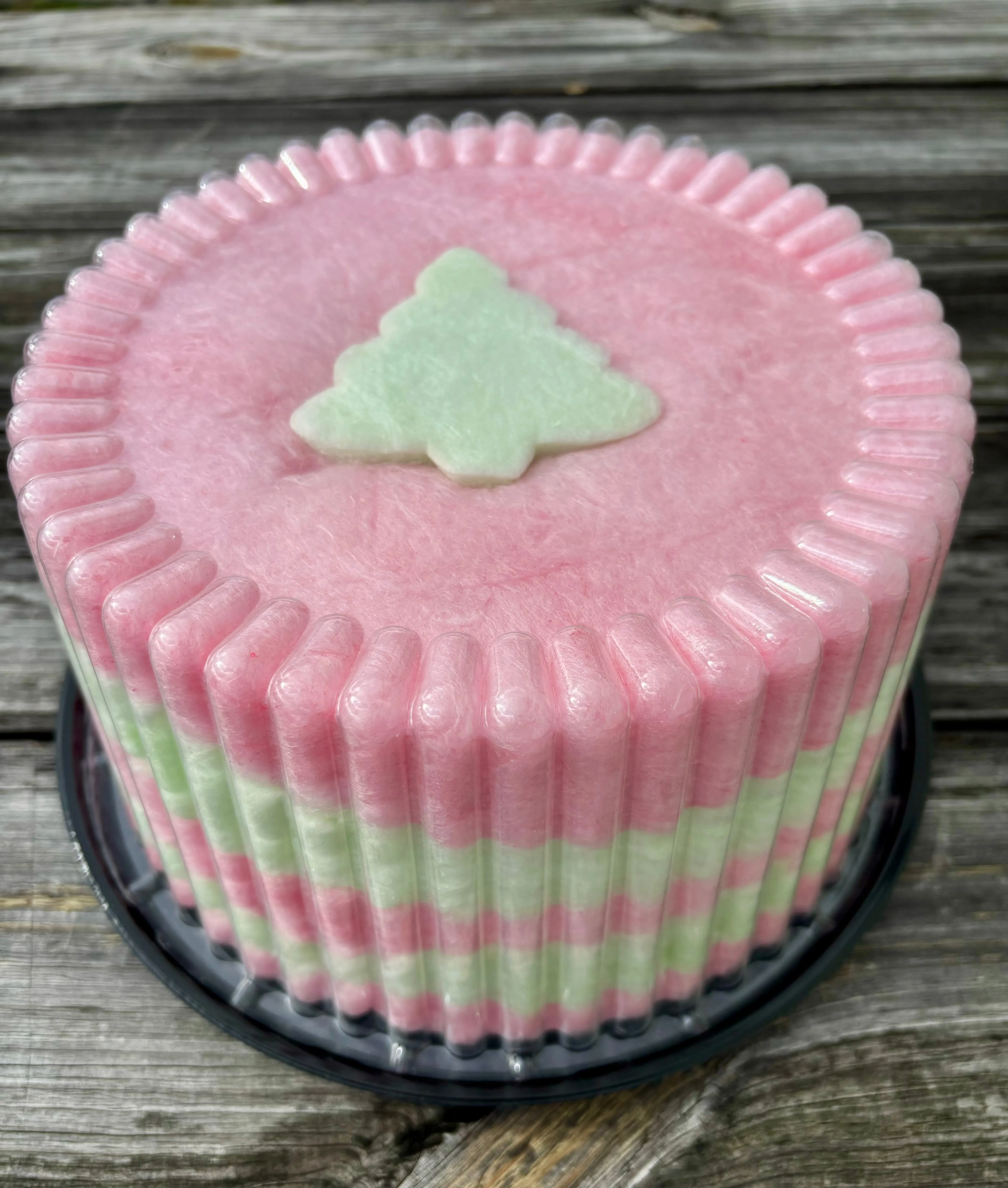 8" Christmas Tree Cotton Candy Cake