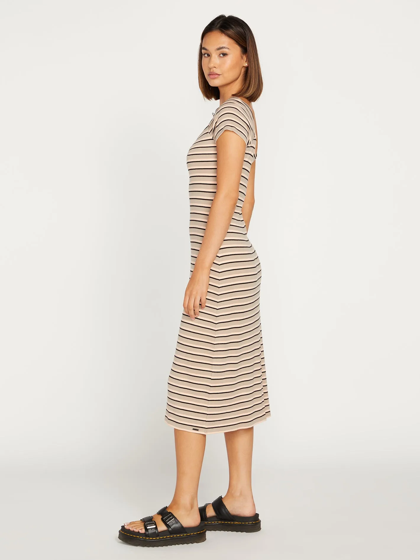 All Booed Up Dress - Taupe