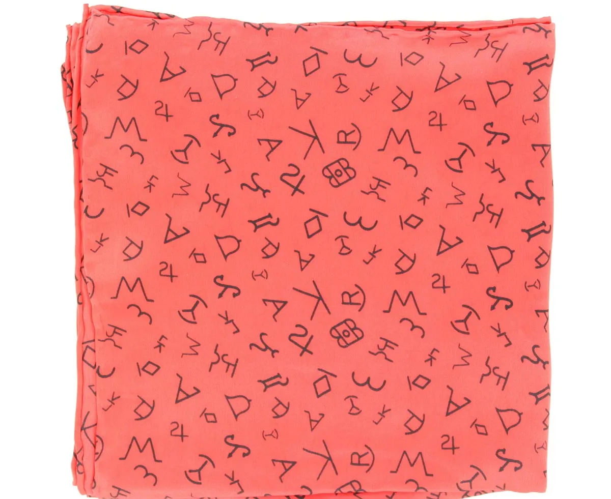 Brands Print 100% Silk Wild Rag - Choose Blue or Red