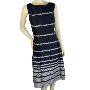 Carmen Marc Valvo Navy & White Dress