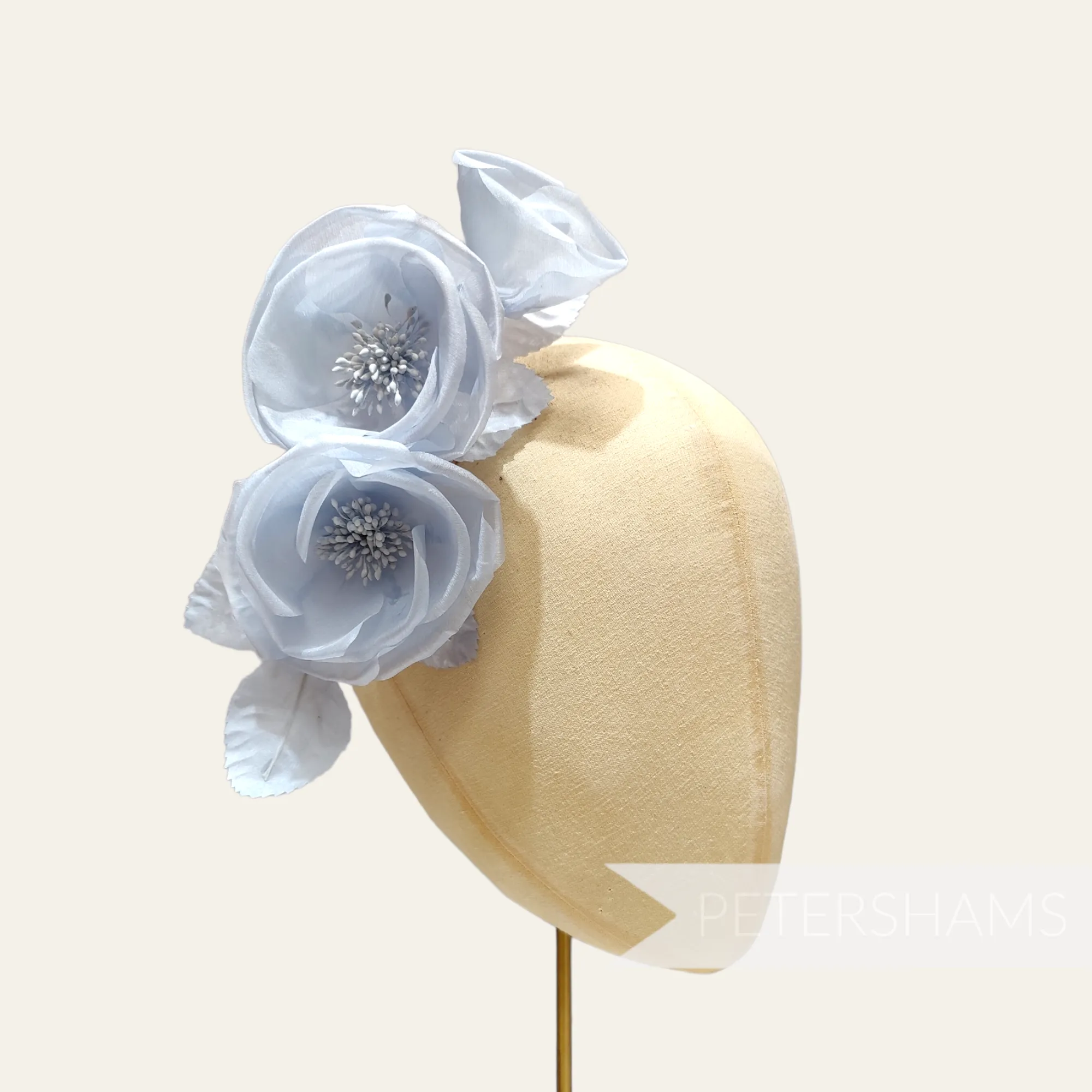 'Clare' Triple Silk Blossoms and Bud Hat Flower Mount