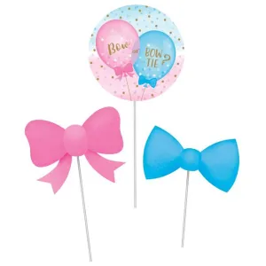 Gender Reveal - Balloon Print Centerpiece Sticks (3pcs)