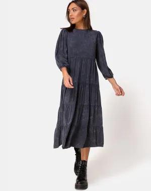 Magnolia Dress in Wash Out Black