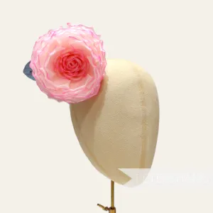 'Micaela' Super Lush 13cm Silk Rose Flower Hat Mount