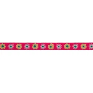 Narrow Pink Flowers row - 3/8" - Kaffe Fassett - by the yard