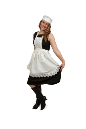 "Maid Costume" White Lace Headband and Small Full Lace Apron Costume