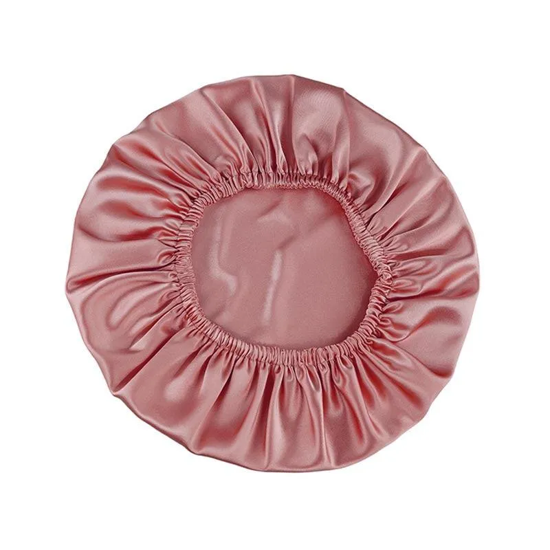 Silk Hair Bonnet - Double side no edge - Dusty Pink