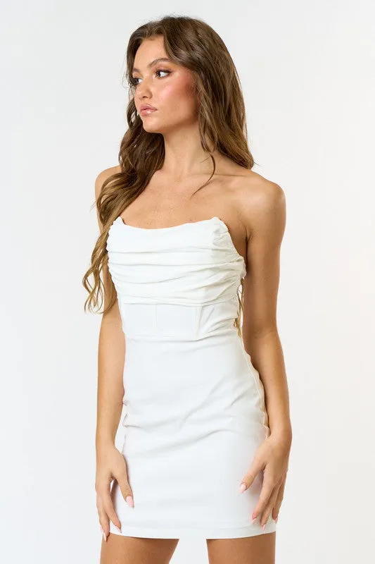 Silvie Strapless Dress with Boning Detail