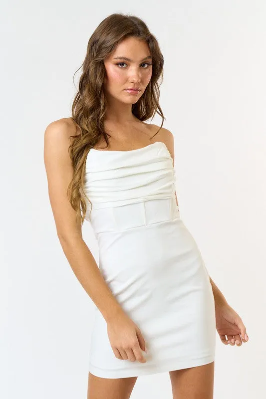 Silvie Strapless Dress with Boning Detail