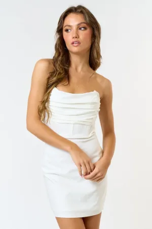 Silvie Strapless Dress with Boning Detail